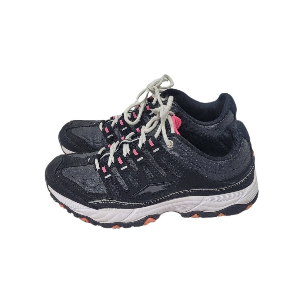 Avia Tennis Shoes Womans Size 6.5 Black and Pink Sneakers